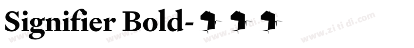 Signifier Bold字体转换 Signifier Bold字体转换
